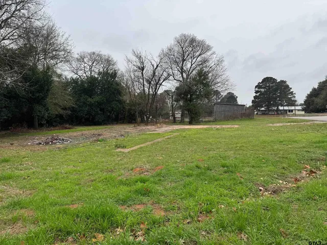 a view of outdoor space with a garden and trees
