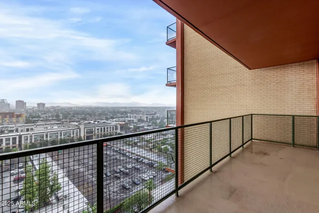 a view of a balcony