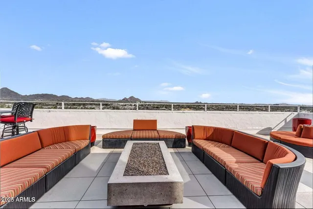 a workspace with furniture