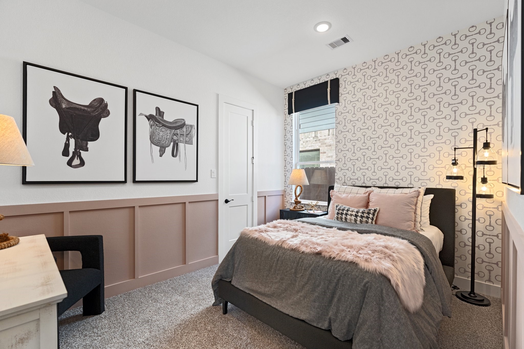 327 Afton Drive Rosenberg, TX 77471 - Photo 32 of 48 a bedroom with a bed and a painting on the wall