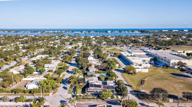 an aerial view of a city