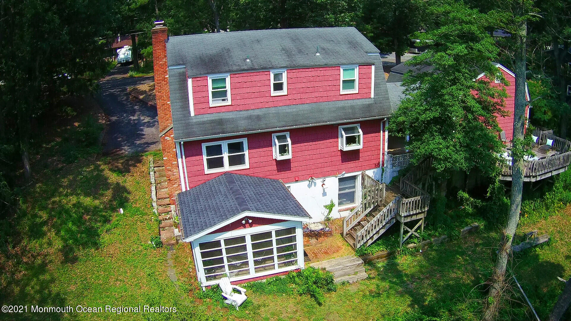 1675 Forge Pond Road Brick, NJ 08724 - Photo 65 of 69 DRONE VIEW OF THE BACK OF THE HOUSE