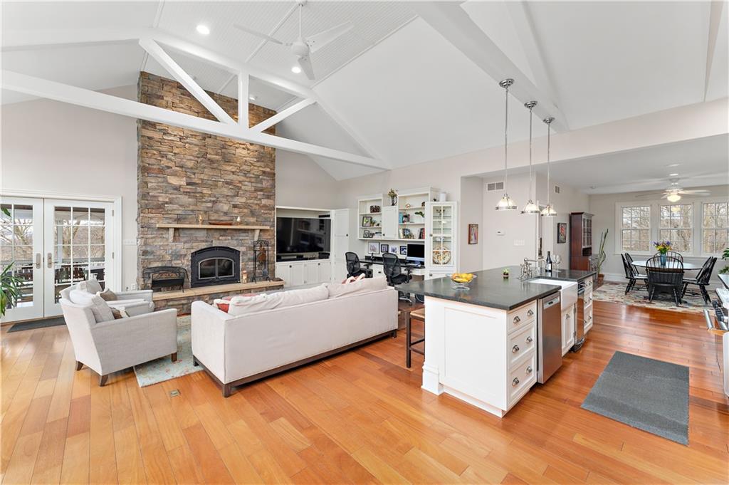 401 Redgate Road Sewickley, PA 15143 - Photo 10 of 50 a living room with furniture and a fireplace