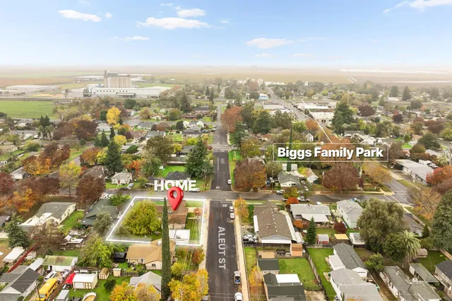 an aerial view of multiple house