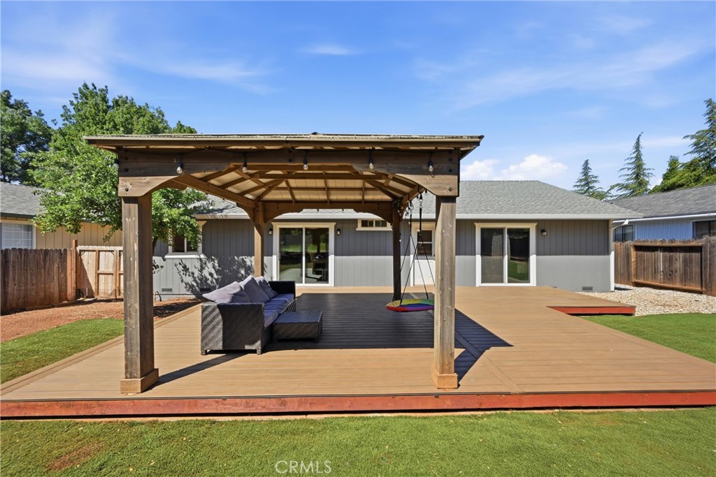 16906 Greenridge Road Hidden Valley Lake, CA 95467 - Photo 17 of 24 a view of a house with backyard and sitting area