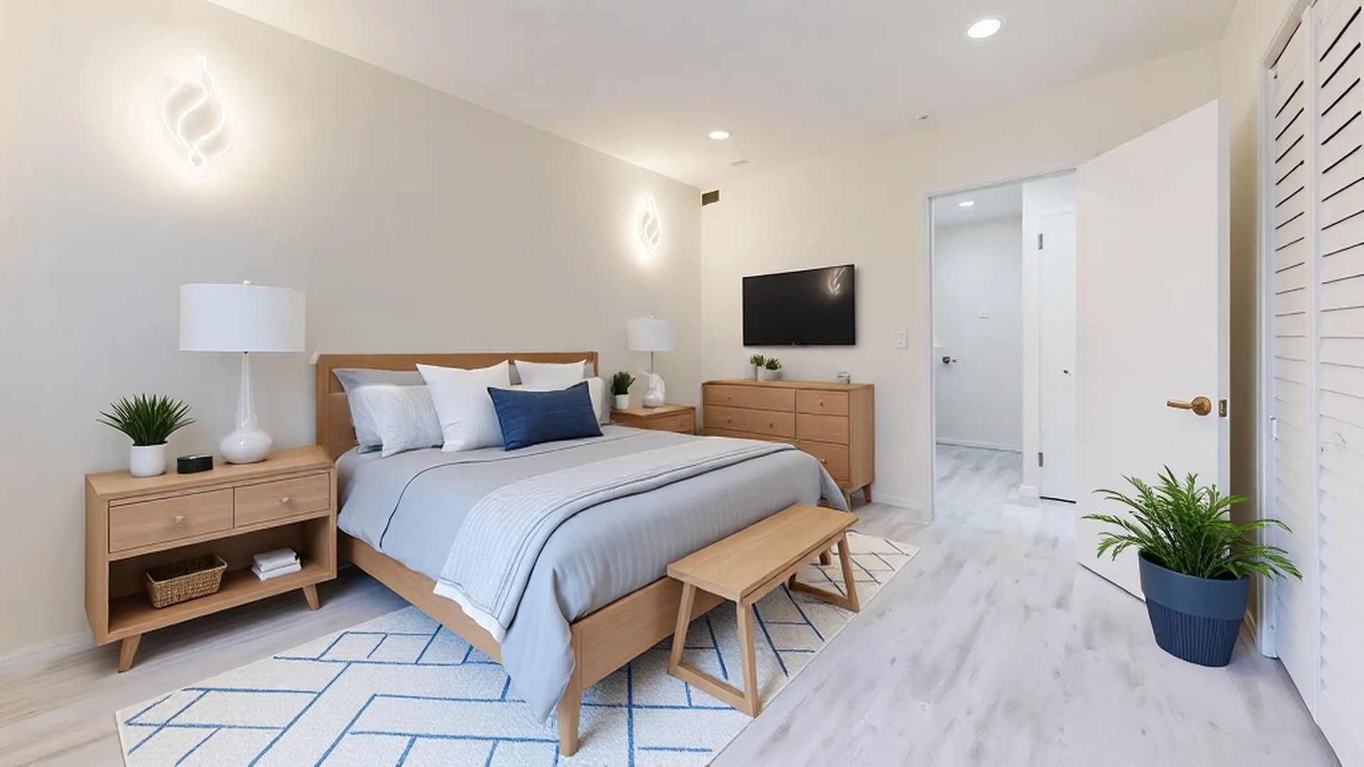 6301 North Sheridan Road, Unit 17G Chicago, IL 60660 - Photo 10 of 14 a bedroom with a bed and a flat screen tv