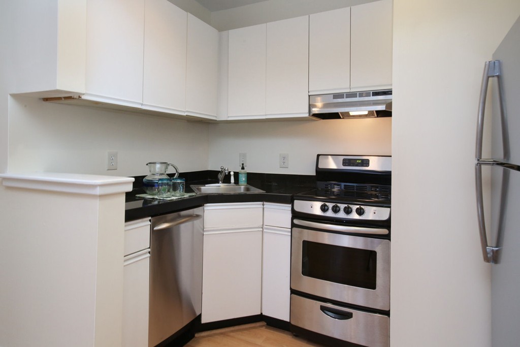 75 Waltham Street, Unit 2 Boston, MA 02118 - Photo 3 of 8 a kitchen with stainless steel appliances a sink stove and refrigerator