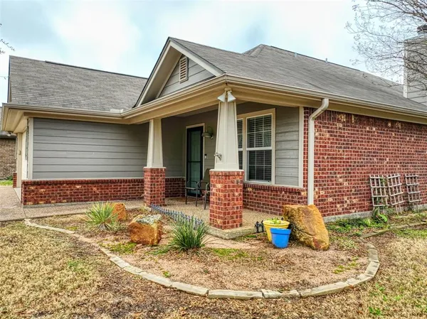 a view of a house with a patio