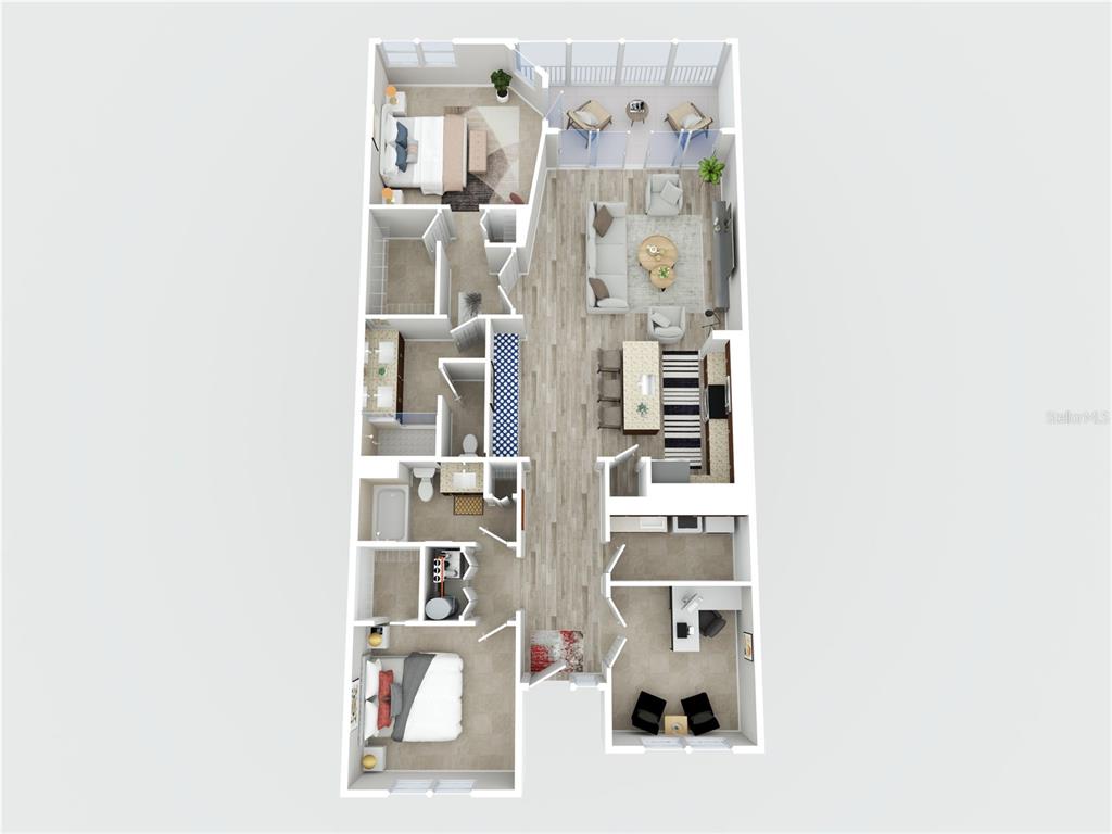 10520 Boardwalk Loop, Unit 202 Bradenton, FL 34202 - Photo 6 of 23 view of a bathroom with a shower curtain