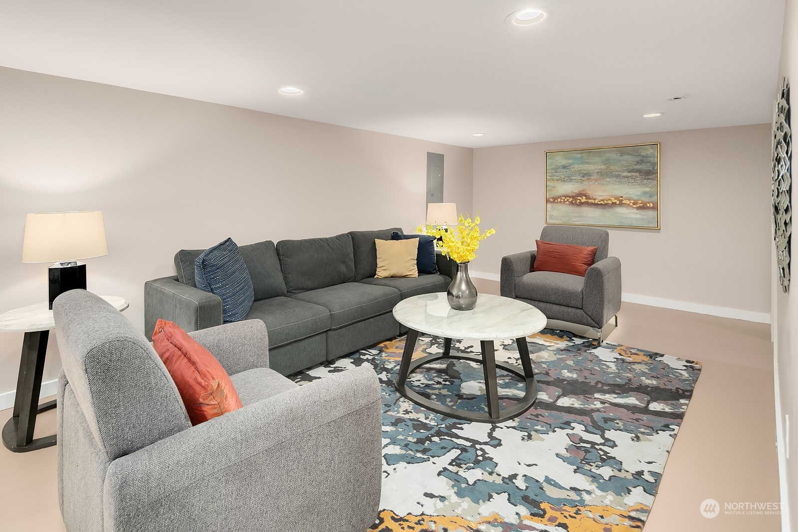 3515 Southwest Austin Street Seattle, WA 98126 - Photo 18 of 35 a living room with furniture a rug and a lamp