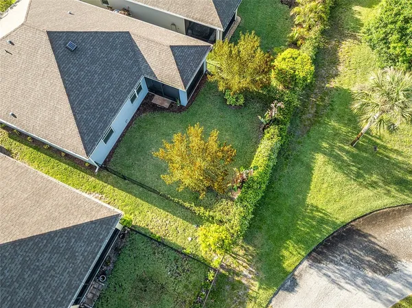 a bird view of a garden