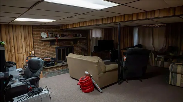 a bathroom with a sink and mirror
