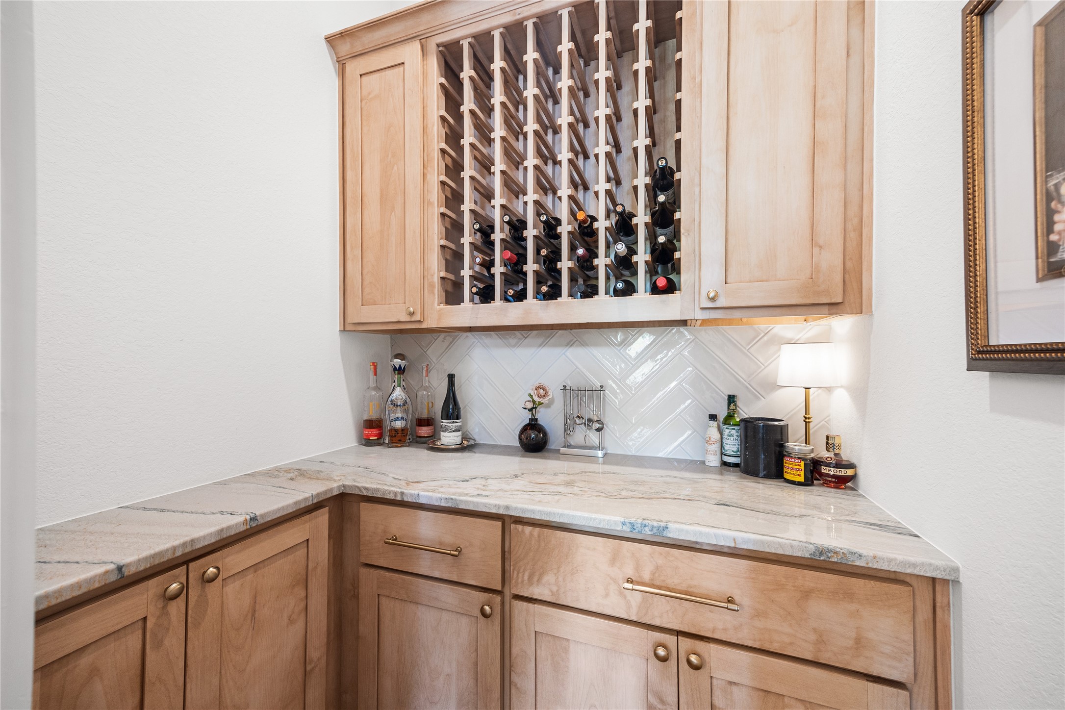 4229 Hollow Wind Way Spring, TX 77386 - Photo 9 of 49 Dedicated wine room with custom display and serving area.
