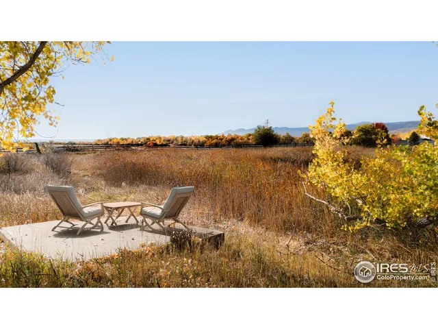 a view of a garden with a building in the background