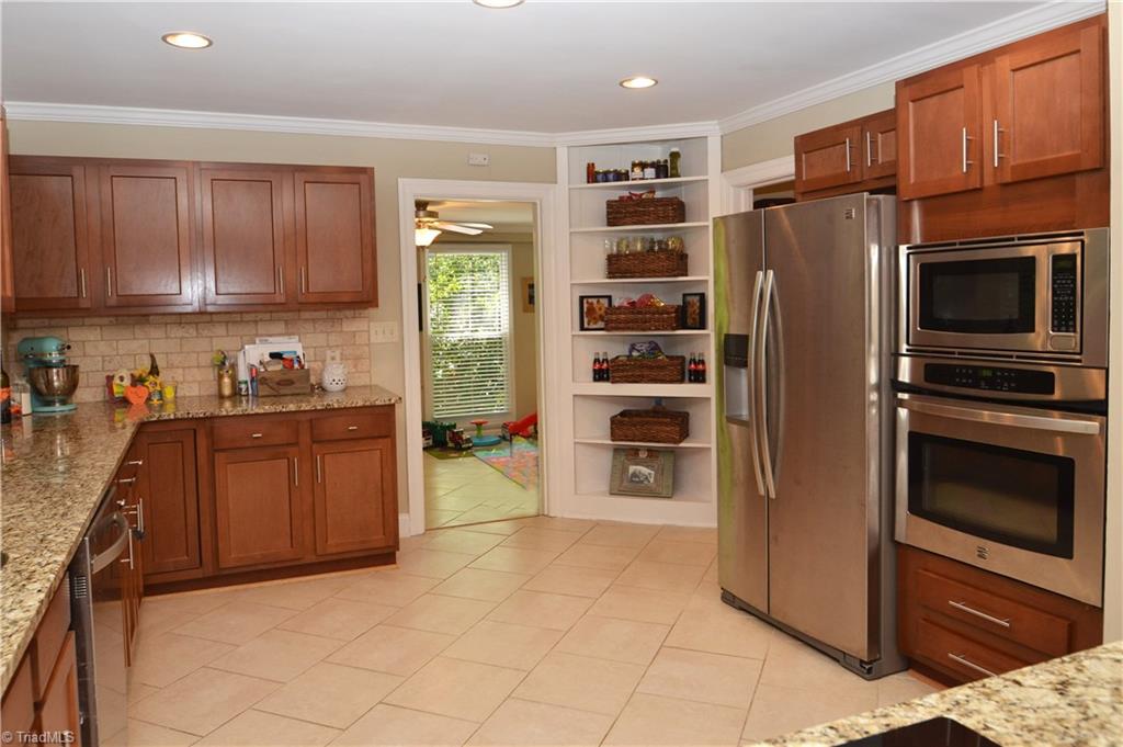 Kitchen leading to sun room.