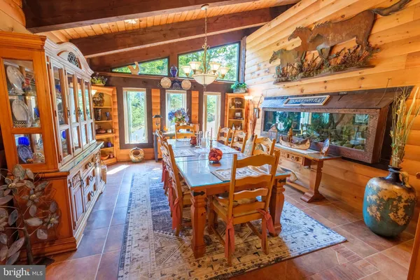 a view of a lake with a mountain