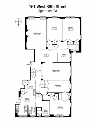 $2,695,000 | 161 West 86th Street, Unit 2A | Upper West Side