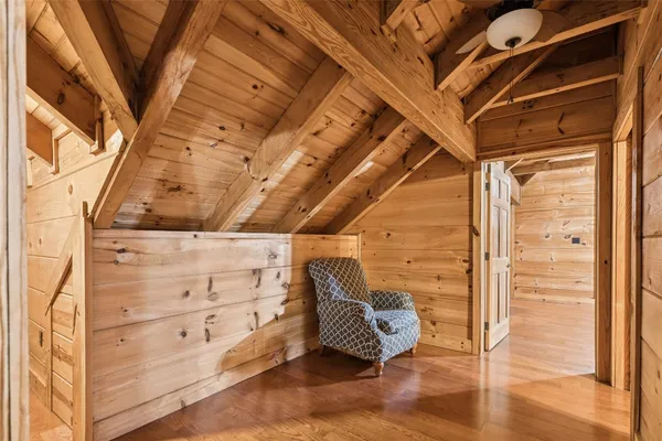 a view of a yard with an trees