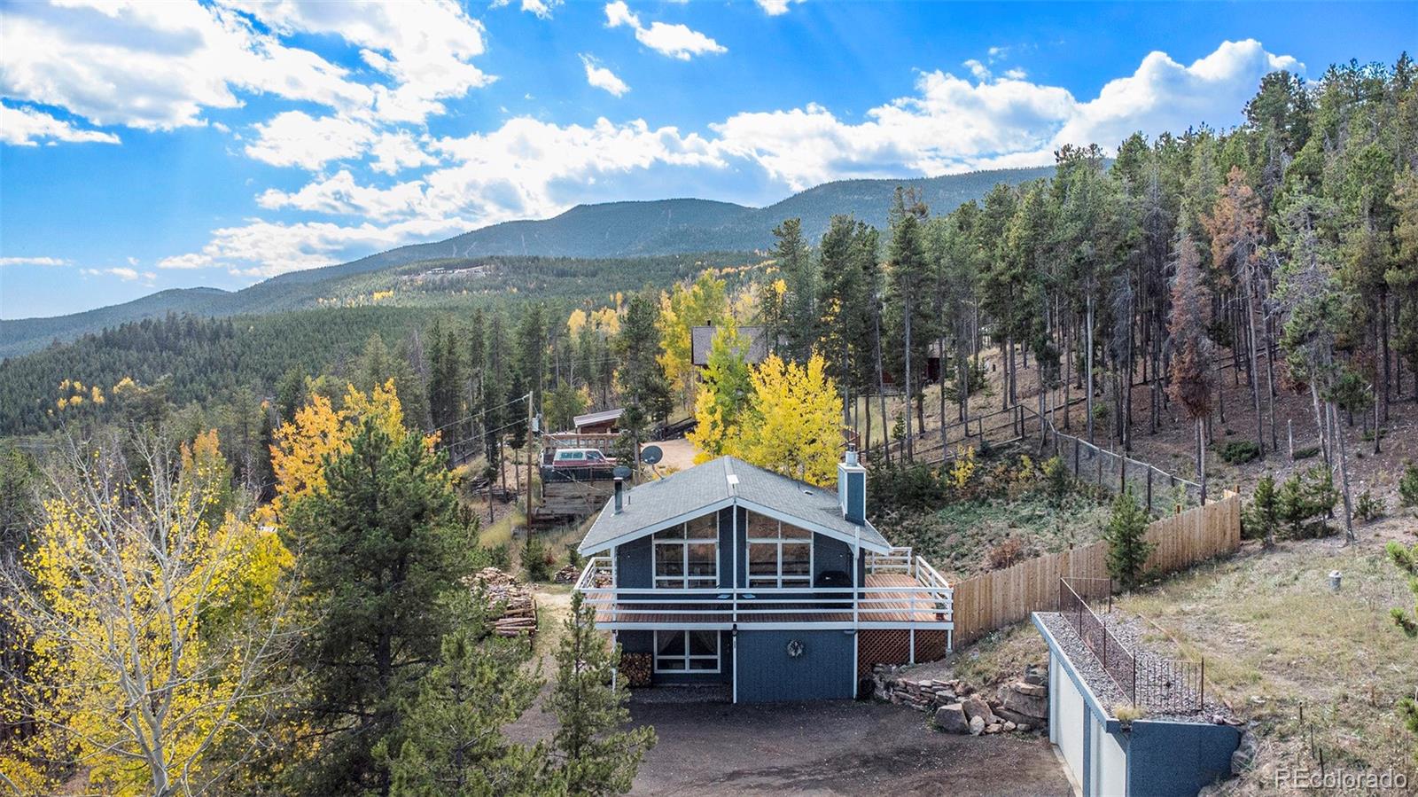 779 Aspen Way Evergreen, CO 80439 - Photo 44 of 49 a view of house with outdoor space and street view
