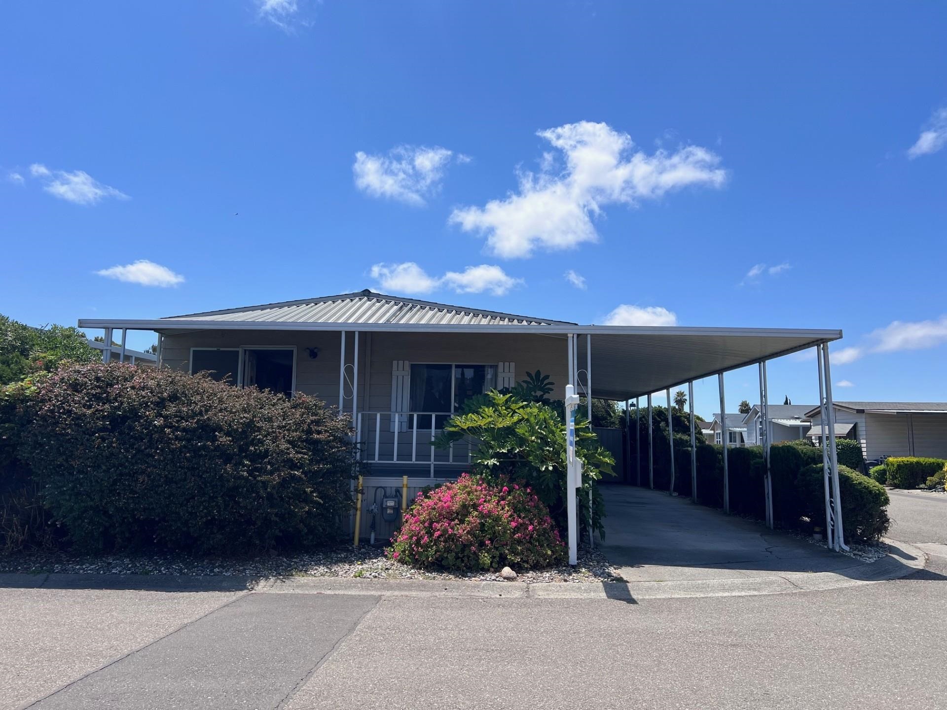 a front view of a house