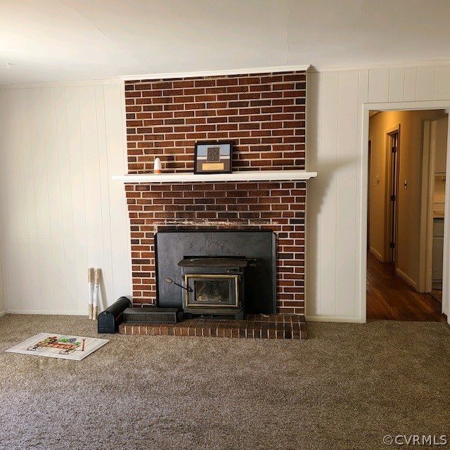 7867 Old Stage Road Dolphin, VA 23843 - Photo 9 of 19 a living room with furniture and a fireplace