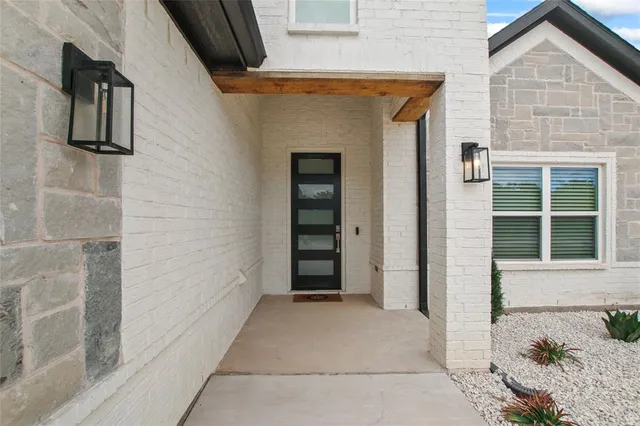 a view of front door of house