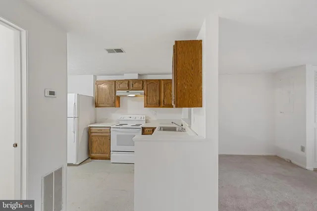 a kitchen with a sink a stove and refrigerator