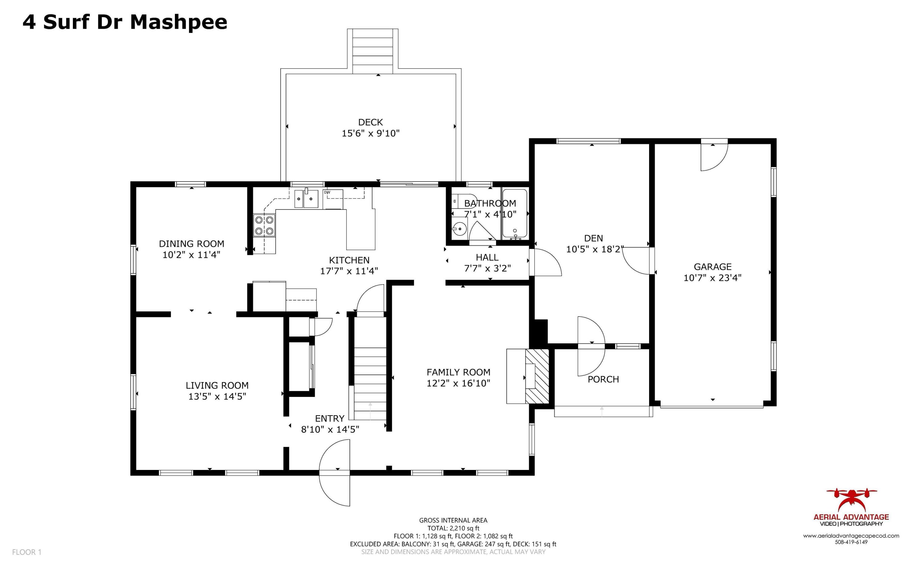 4 Surf Drive Mashpee, MA 02649 - Photo 21 of 22 a picture of a floor plan