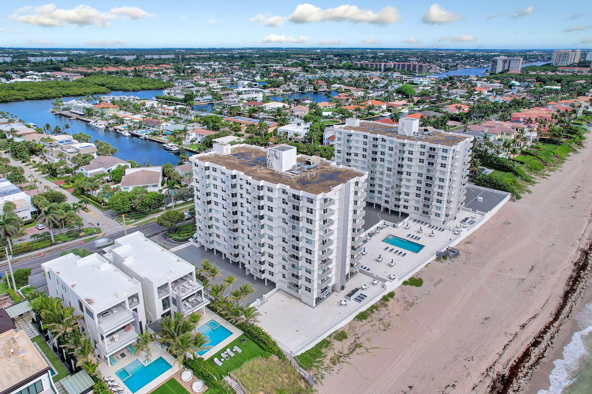 4511 South Ocean Boulevard, Unit 1008 Highland Beach, FL 33487 - Photo 29 of 32 a city view with tall buildings