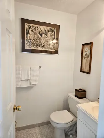 a white toilet sitting next to a bathroom sink