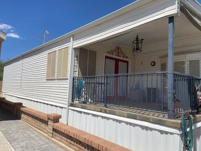 a view of a house with a balcony