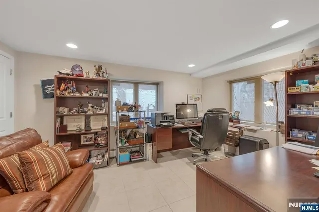 a view of a chairs and table in a patio