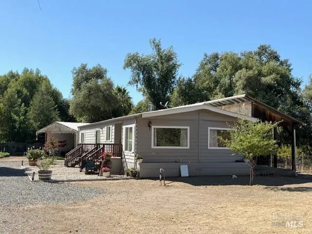 a side view of a house