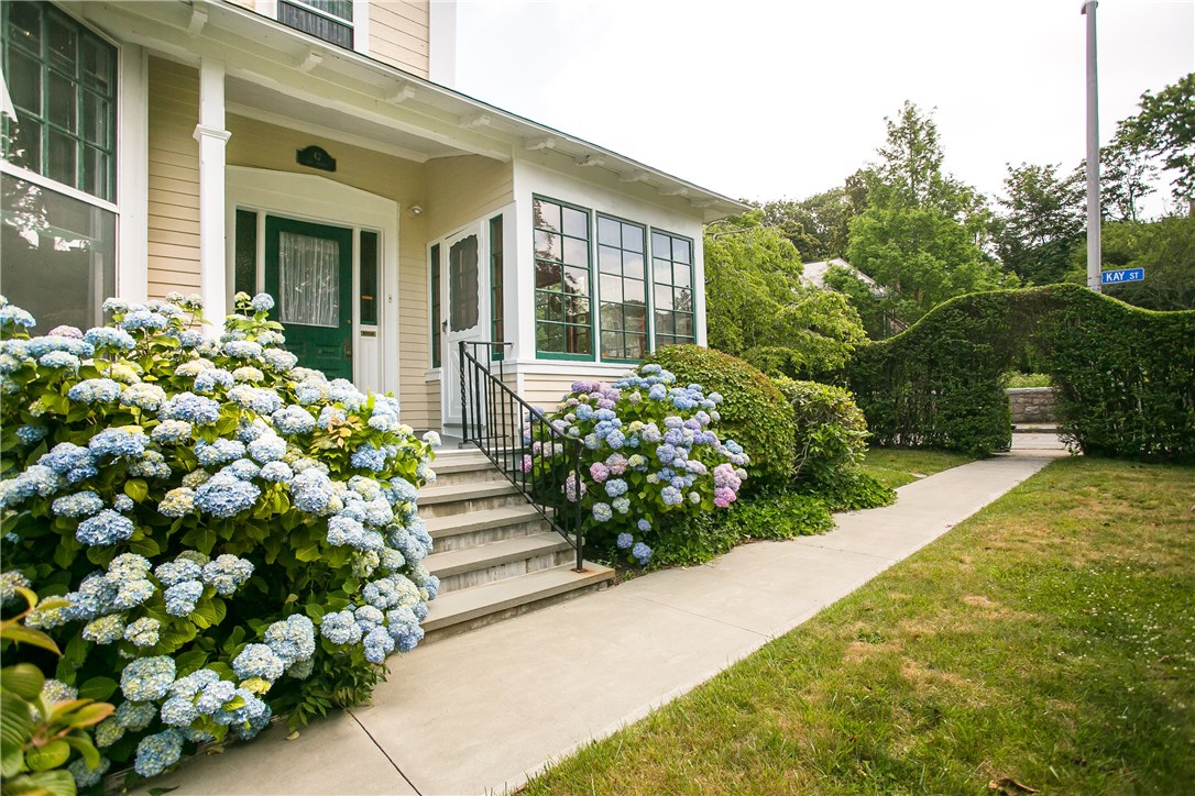 42 Kay Street, Unit 5 Newport, RI 02840 - Photo 2 of 34 Side yard common space for the 5 owners of Kay Street Condominiums.