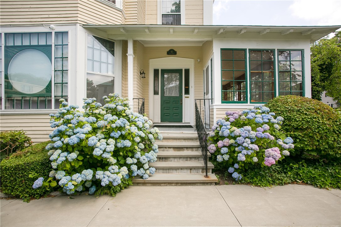 42 Kay Street, Unit 5 Newport, RI 02840 - Photo 3 of 34 Mann Ave Entrance to Unit 5. There is parking available for guests on Mann Ave, Kay St and Ayrault St.