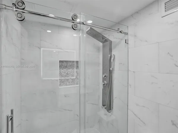 a view of a city with tall buildings