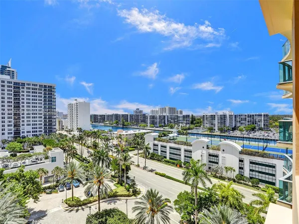 a view of a swimming pool with an outdoor space