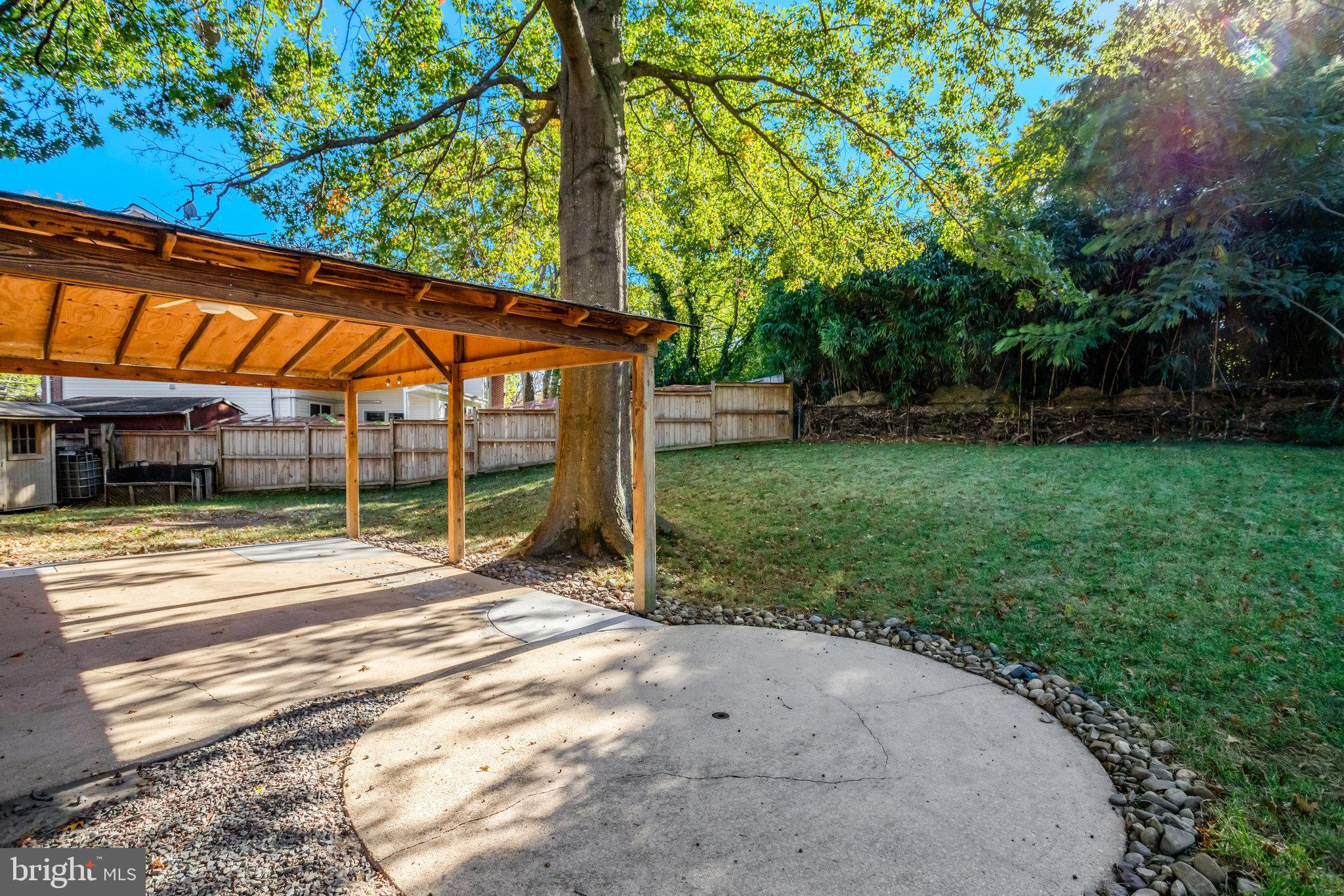 5301 Ferndale Street Springfield, VA 22151 - Photo 29 of 32 a backyard of a house with fountain table and chairs