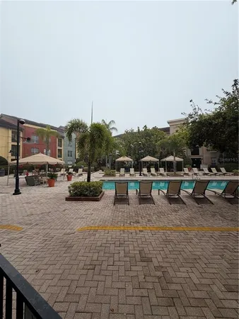 a view of outdoor space with seating area