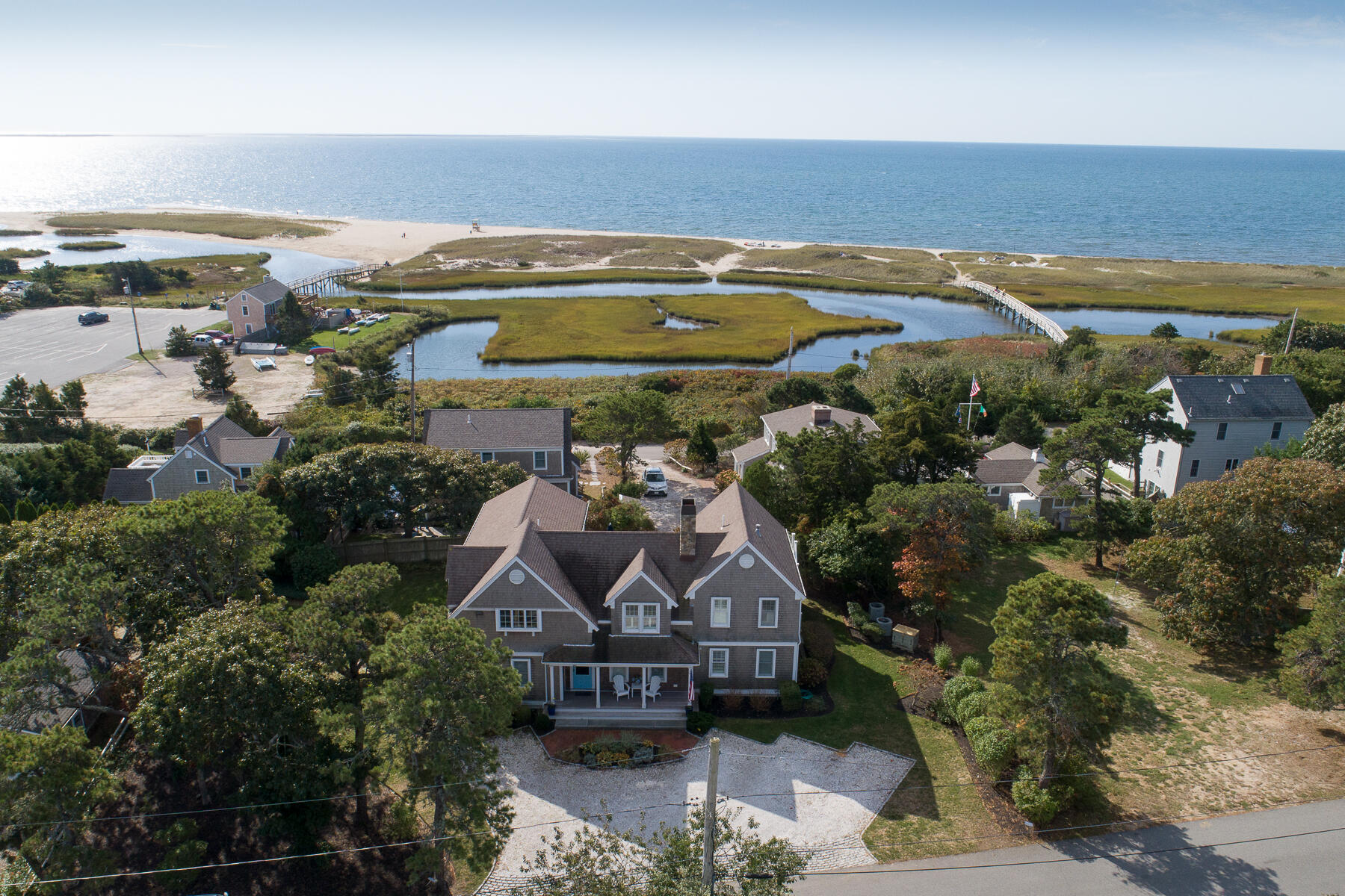 27 Patterson Road Chatham, MA 02633 - Photo 3 of 68 an aerial view of a house with a garden