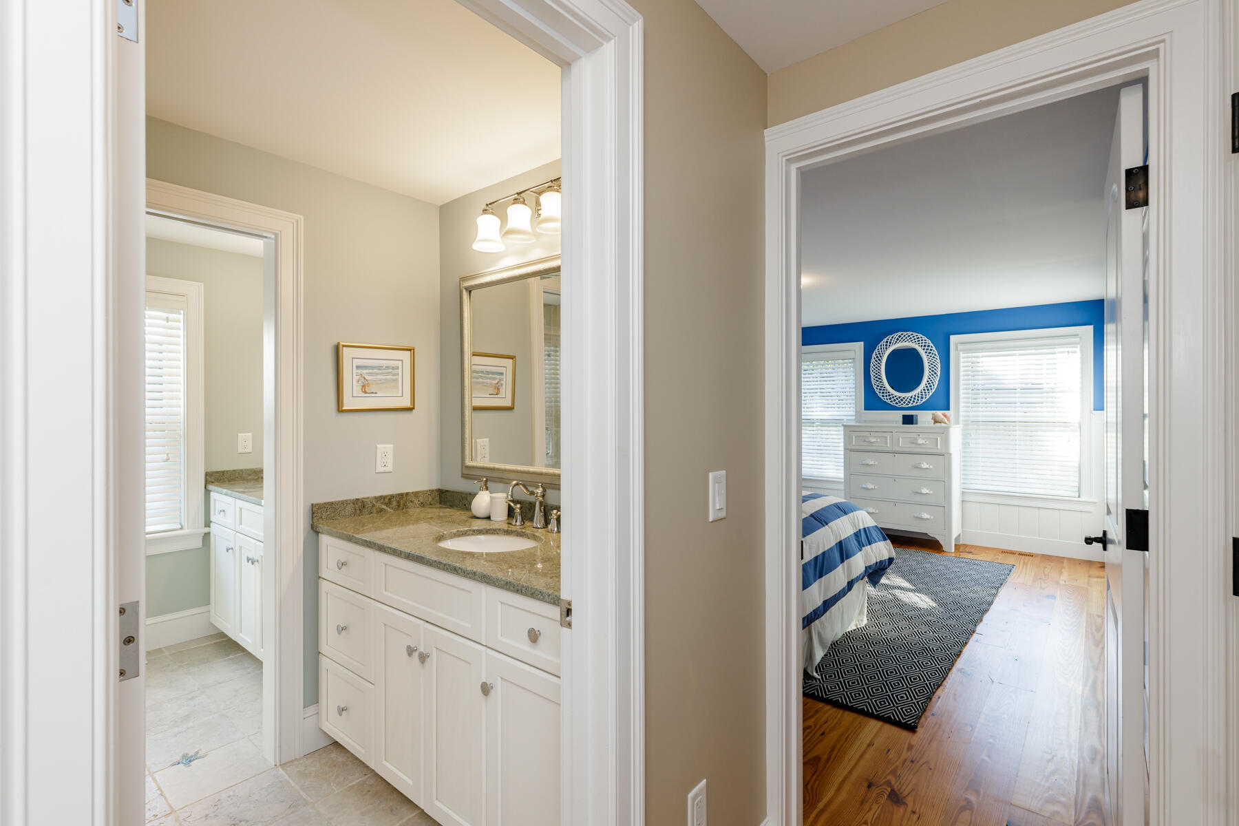 27 Patterson Road Chatham, MA 02633 - Photo 42 of 68 a en suite bathroom with a sink and a mirror