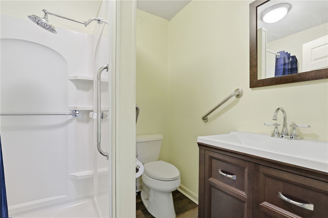 110 Shaftsbury Road Clemson, SC 29631 - Photo 12 of 38 This functional bathroom features a modern vanity and accessible shower.