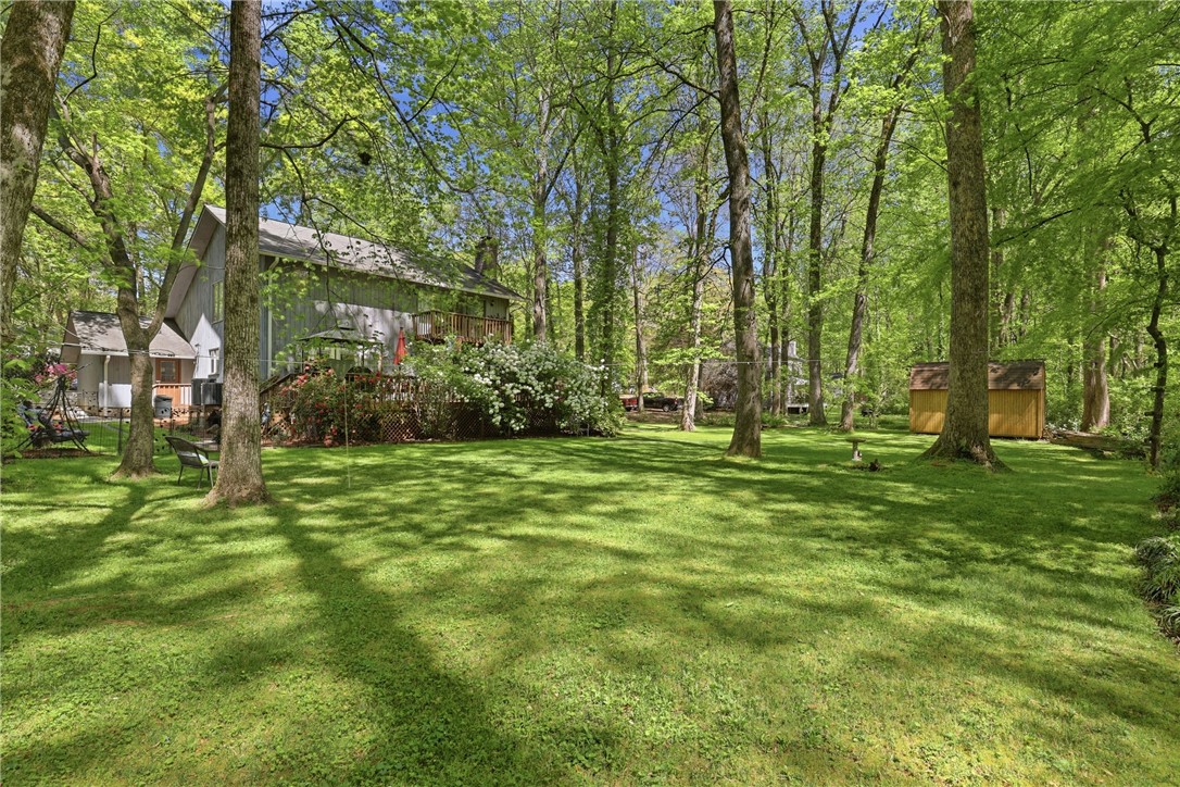 110 Shaftsbury Road Clemson, SC 29631 - Photo 25 of 38 This spacious backyard with mature trees offers a private oasis, perfect for relaxation and outdoor activities.