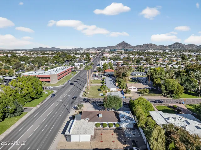 an aerial view of a city