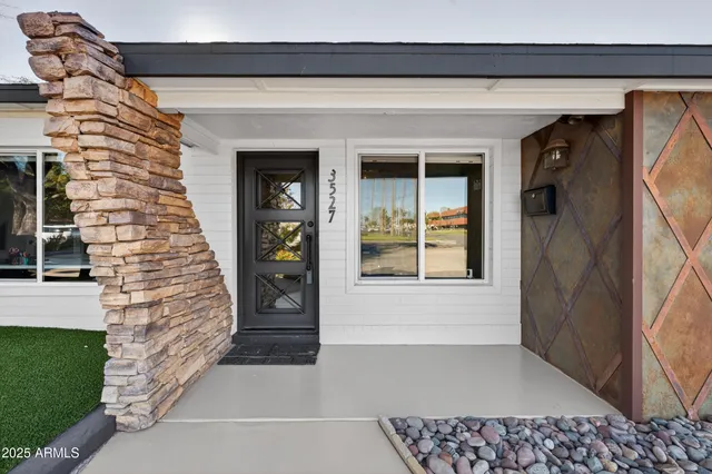 a view of front door of house