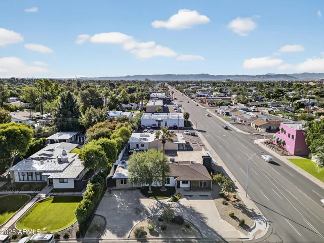 an aerial view of a city