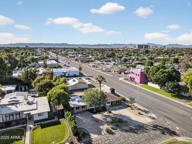 an aerial view of a city