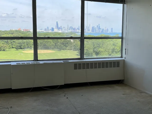 a view of a city from a balcony