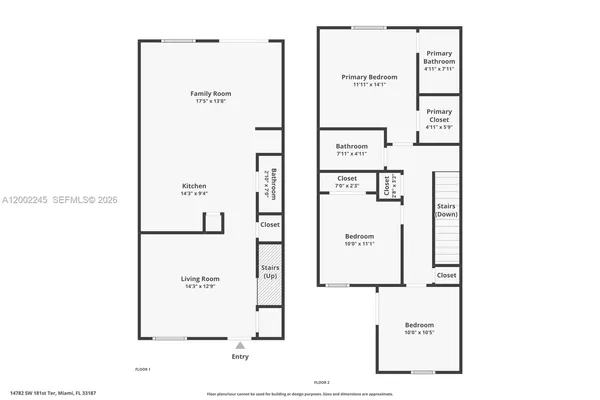 $480,000 | 14782 Southwest 181st Terrace, Miami, FL 33187