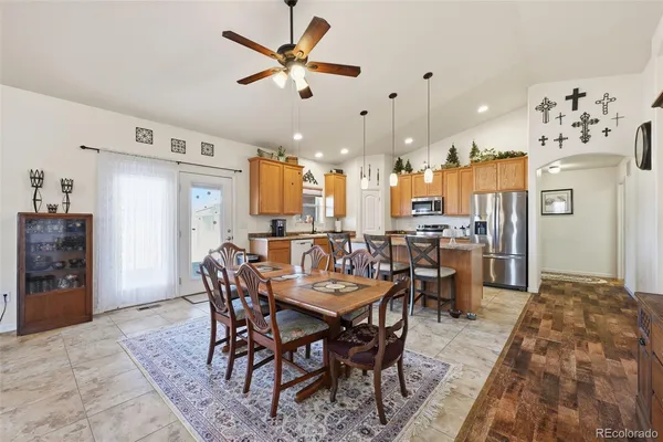 a kitchen with lots of counter top space